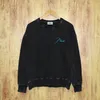 Rhude Vintage Cotton Pullover Sweatshirt Sweater Black Mens Hip Hop Jumper Justual Size Size S-XXL