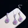 Necklace Earrings Set 925 Sterling Silver Cute Tortoise Crystal Jewelry For Women Pendant Fashion Wholesale