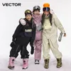 VECTOR Set completo da sci Donna Uomo Giacche e pantaloni invernali Caldi impermeabili per bici da campeggio 231225