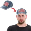 Boll Caps 2st American Flag Baseball Cap USA Peaked Fashion denim för kvinnor män