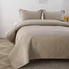 Плюшевое бархатное стеганое одеяло, наборы 3pcs Coadsread на вышившем кровати