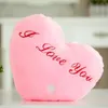 Creative Heart Shaped Light Up LED Toys Glowing Toys With English Letter Lovers Gift for Girl Friend Stuffed Pillow 231222