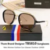 Solglasögon Danmark Brand TBS810 Men Kvinnor Retro Round Pilot Sun Glasögon utomhus UV400 Körglasögon Receptbelagda glasögon