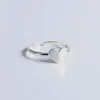 Véritable 925 STERLING Silver Love Heart Ring Women Minimalist Fashion Sweet Girl Student Jewelry Party Birthday Gift 210507172Z