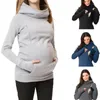 Sweatshirts Zwangerschapssweatshirt Dames Verpleging Moederschap Lange mouwen Capuchon Borstvoeding Hoodie Zwangere vrouwen Lange mouw Capuchon Sudadera