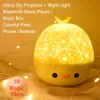 Enfants Star Night Light Rotation Ciel Étoilé Projecteur Musique Colorée Lampe De Chevet Rechargeable Chambre Lampe De Nuit Enfant Bébé Cadeau 231225