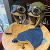 Basker pilothattar för män och kvinnor på vintern förtjockad värme cykling öronskydd vindtät kallbeständiga glasögon