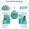 Children School Rolling Backpack Bag School Wheeled Backpack for Girls SchooTrolley Bag Wheels Kids Travel Luggage Trolley Bags 231222