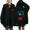 Fem nätter på FNAF Sweatshirts Foxy Hoodies Anime Cosplay Zipper Jacket Sweatshirt Men Clothing Unisex Fleece Streetwear Coats