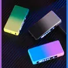 New Touch Sensitive Dual Arc Windproof USB Rechargeable Electric Lighter Personality Cigarette Accessories LED Battery Display