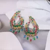 Boucles d'oreilles en peluche BE 8 Fashion Water Drop Shape Cumbic Zirconia Round Fomen Women Jewelry Wedding Brincos Boucle d'Oreille E888