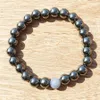 MG0443 Nuovo design maschile Bracciale ematite Bracciale blu Aventurina Yoga Energia Bracciale Ematite Naturale Potente Yogi Equilibrio Braccialetta2342