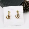 Charm Studs earrings aretes orecchini designer Classic interlocking letter G earrings vintage done old for mens womens luxury jewellery bijoux cjewelers