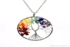 12 stuks levensboom ketting 7 chakra stenen kralen natuurlijke amethist sterlingzilver sieraden ketting choker ketting hanger voor vrouw6063650