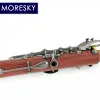 MORESKY clarinette professionnelle en bois rouge Bb palissandre noir nickelé clés en bois massif Sib Klarnet M18