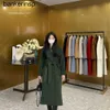 Top Luxury Coat Maxmaras 101801 Pure Wool Coat Mara101801 Cashmere Coat Moss Green New Color High end Double breasted Wool Women's Long CoatQQYD