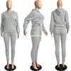 2024 Tasarımcı Polar Tracksuits Kadınlar Jogger Suits Sonbahar Kış Kış Kapşonlu Kapüşonlu Pantolon İki Parça Setleri Sıradan Katı Eşleştirmeler Siyah Spor Giyim Toptan Kıyafetleri