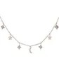 925 Sterling Zilveren Sieraden Liefde Maan Ster Kettingen Hangers Ketting Choker Ketting Kraag Vrouwen Verklaring Sieraden Bijoux T190625282502