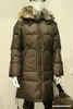 Gobi bombardeiro mulher clássica casaco comprido a mão direita Jaqueta de parkas peles encapuzado por broto broto windbreaker work women fourrere manteau hiver parka doudoun