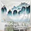 Tapestries Mountain Landscape Painting Art Tapestry Wall Hanging Mandala Aesthetic Home Bedroom Background Decor Tapiz