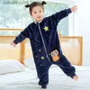 Sacos de dormir Kigurumi Flanela Crianças Bebê Saco de Dormir Saco Quente Roupas de Inverno Criança Sleepsack Pijama Para Meninas Meninos Crianças 1-6 YearsL231225