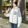 Women's Trench Coats Korean Jacket Winter Women 2023 White Sheep Fur Patchwork Fashion Cotton Padded Warm Coat Parka Outerwear