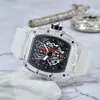 Reloj de cuarzo de lujo de 3 pines con bisel transparente, Reloj automático para hombre, reloj de pulsera de diseñador resistente al agua para Hombre335n
