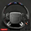 LED Performance Car Steering Wheel Fit for Land Rover Range Rover Real Carbon Fiber