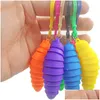 Decompression Toy 2022 New 7Cm Caterpillar Toy Decompression Snail Slug Pendant Warhead Keychain Childrens Toys Christmas Gift Wholesa Dhsyh