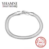 Yhamni al 100% gioielli originali S925 Bracciale argento solido Nuovo Bracciale a catena di serpenti argento 925 per donne e uomini H164296Z