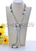 Necklaces P7402 44" 22mm Gray Round Baroque Keshi Reborn Pearl Necklace Choker