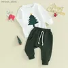 Ensembles de vêtements 0-3 ans infantile enfant en bas âge bébé garçon tenue de noël vêtements à manches longues sweat pull haut et pantalon ensemble