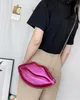 Bolsas Sexy Lips Style Style Ladies Dia da embreagem Bolsa de bolsa de bolsa Bolsa de ombro feminino Bolsa de crossbody Fashion PU Leather 2021 Bolsa vermelha