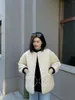 Women's Jackets Fashionable Collarless Short Diamond-shaped Quilted Lightweight And Thickened Cotton Coat For Women