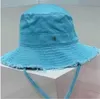 Neue Luxus-Designer-Frauen-Sommer-Casquette-Fedora-Metall-Logo-Hüte mit breiter Krempe Le Bob Artichaut Woman Brand Bucket Hats7689016