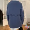 Mulheres para homens suéteres femininos azul inverno enfrants riquezas dPrimes suéteres casal casal graffiti impressão redonda no pescoço malhado caxemira lã erd knit swea j231225