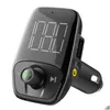 Bluetooth Car Kit Hands FM Transmitter MP3プレーヤータバコライターデュアルUSB CHARGER6827611ドロップデリバリーオートバイルオートサイクルオートOTVMU