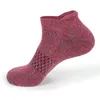 Chaussettes masculines à la cheville douce coton absorber la transpiration athlétique antifriction élastique en nid d'abeille extérieur