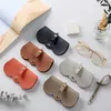 Storage Bags PU Sunglasses Bag Portable Eyeglass Case Protection Cover Cute Clip Simple Pendant