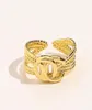 Nuevos anillos de diseño de alta calidad Mujeres Love Charms Suministros de joyería de boda 18K Chapado en oro Anillo ajustable de dedo de cobre Ac8871624