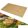 Camp Furniture Portable Pliable Table Bamboo Wood Board Cam Cam Barbecue For Backyard Picnic Drop Livrot Sports Outdoors Camping Randonnée