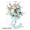 Decorative Flowers Yan White Spring Wedding Bouquets For Bride Bridesmaid Artificial Rose Bridal Bouquet Country Boho Decoration