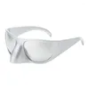 Солнцезащитные очки y2k футуристические для взрослых унисекс -карнавалы ночной клуб, принимая PO очки субкультура солнечные ресурсы