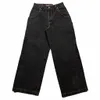 JNCO DEREANS HARAJUU HIP HOP RETRO LITET GRAFIC Haftowane workowate dżinsowe spodnie mężczyźni Kobiety Goth Wide Spoders Y2K Streetwear 231225