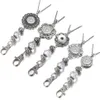 Colliers pendants Fleurs Crystal Lanyard ID rétractable Badge Reel Téléphone Héditeur Collier Snap 60cm Fit 18 mm Boutons bijoux2979
