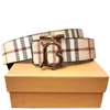 Belts Men Genuine Leather Belt Designer Cowhide Woman Belts Plaid printing Reversible 3.8cm belt Including BOX WEUP