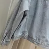 Kurtki damskie Ayualin Boho Casual Long Rleeve Autumn Płaszcze dla kobiet 2023 Fashion Lapel Loose Dżinsy Przestrzeniowe cekiny Vintage Denim