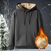 Men's Hoodies Trendy Hoodie Jacket 3D Cutting Sweatshirt Coat Drawstring Men Women Winter Fleece Lining Hooded Windproof