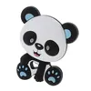 Fkisbox 20 Stück Silikon-Panda-Baby-Beißring, BPA-frei, tierisch geboren, Zahnen, kaubar, Zahnpflege-Anhänger, Duschspielzeug, Bär, DIY 231225