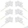 Fiori decorativi ghirlande 6pcs Simation Pine scelte rami falsi per drop drop drop home giardino feste